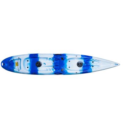 China LLDPE Factory Price Cheap Portable Foldable Paddle Board Suppress Sit On Blue Cheap Canoe 2 Person Pedal Kayak for sale