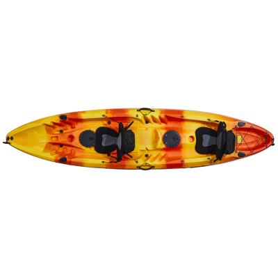 China LLDPE 2021 New Design Hot Popular Outdoor Professional Pedal Drive 3 Seater Fishing Kayak for sale