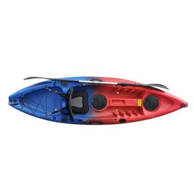 China Wholesale Cheap Recreational Sailing Plastic Fishing Sit On LLDPE Pedal Rotomold 2 Seat Canoe Kayak for sale