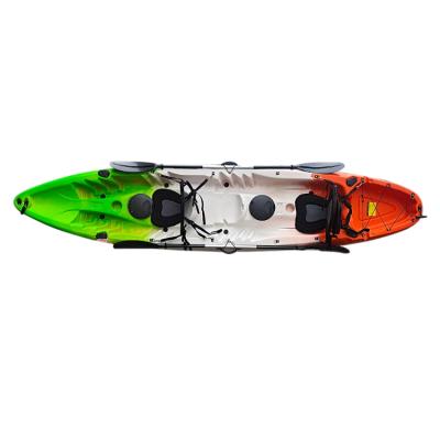 China Best Quality LLDPE Pedal Wholesale Sit On Top Rotomolded Plastic Family Fishing 3 Person Kayak for sale