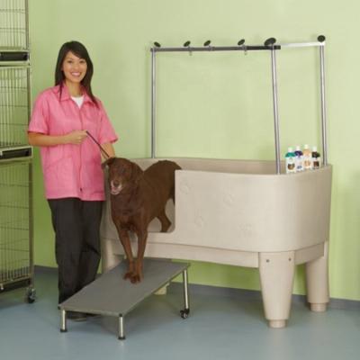 China Luxury Indoor Large Dog Wash Tub Spa Groom Bath Tool Pet Stocked Plastic Tub Plastic Tub For Large Pet for sale