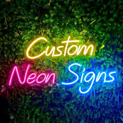 China Easy Install Custom Neon Sign Led Lamp Light Logo Sign Decor Custom Neon Light Sign For Wedding Party Birthday Shop Shop Name Design for sale