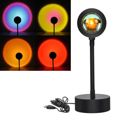 China Modern Sunset Projection Led Light 180 Rotating Romantic Visual Led Lights, Modern Floor Lamp Night Light For Living Room Bedroom for sale