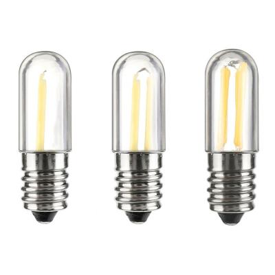 China Mini E12 LED Hotel Filament Dimmable COB Light Bulbs COB Lamp 1W 2W 4W AC 110V White Plastic Cover For Fridge Freezer for sale