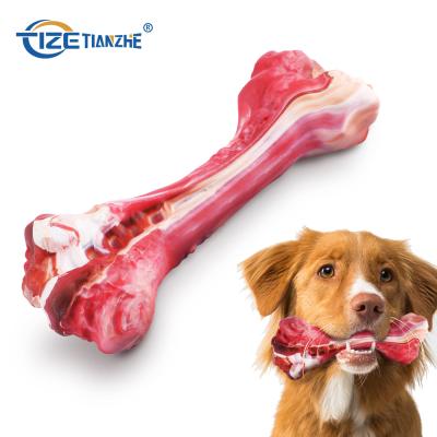 China Support Stocked USA Drop Shipping Non-Toxic Pet Tooth Cleaning Bone Interactive Dog Toys Rubber Chew Toy For Aggressive Chewers for sale