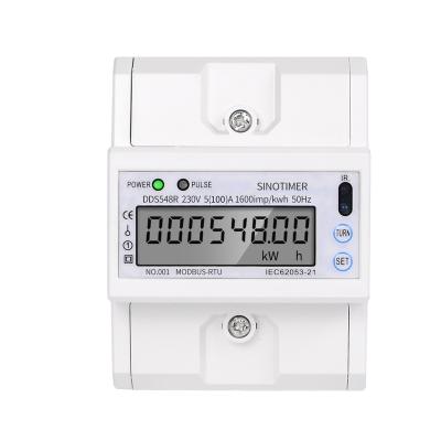 China Modbus RS485R230V AC Electricity Meter Single Phase Energy Meter Single Phase Energy Consumption Form Phase Household Electricity Meter DDS548R for sale