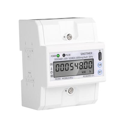 China Household Energy Meter Single Phase Modbus RS485R230V AC Energy Meter Thermal Energy Meter DDS548R for sale