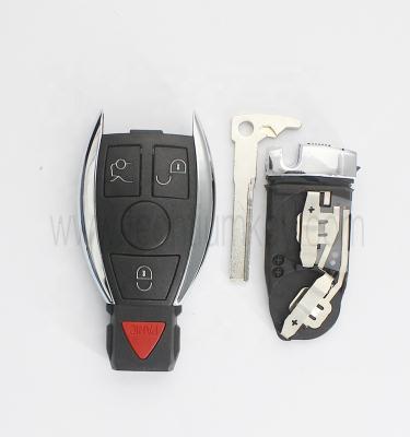 China Replace Car Key Case 3+1 Button Smart Key Shell With 2 Battery Holders With Logo For Mercedes Benz for sale