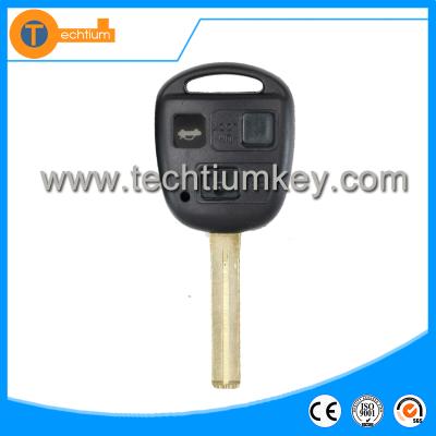 China Key for lexus 2 button hot selling remote key with 433Mhz 4D67 Chip Long blade with logo for lexus rx350 gs300 rx330 ls430 for sale