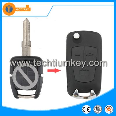 China ABS plastic for mute key 3 button modified flip chave remote smart key with straight blade for opel astra h g zafira zafira corsa insignia antara mokka v for sale