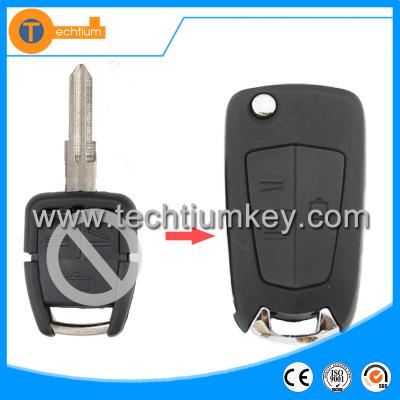 China ABS plastic for opel vectra b mokka key 3 button switch modified to reverse key chave shell blank with high quality for opel vectra b mokka meriva corsa d for sale