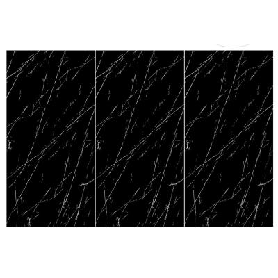 China Acid Resistant 800x800 Black With Texture White Porcelain Glazed Ceramic Polished Marble Look Floor Tiles For Home for sale