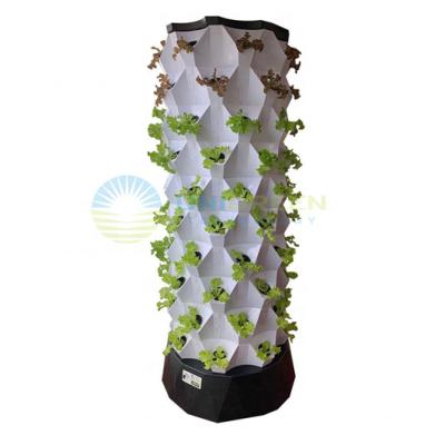 China 2022 Hot Selling Pineapple Tower Aeroponic Tower 8 Plants Food Grade ABS Hydroponic Tower for sale