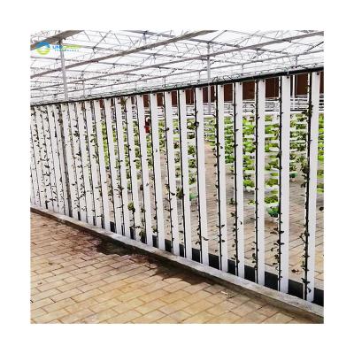 China Hot sale 100*100mm indoor vertical zipper hydroponics pipe agricultural vertical growing hydroponics system for lettuce vegetable planting for sale