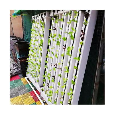 China Indoor Vertical Growing New Design 2022 Household Zipper Custom Hydroponic Tube System Vertical Garden Tower With Led Light for sale