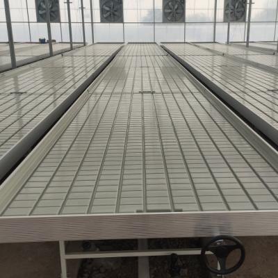 China Customized 2022 Aluminum Alloy Rolling Bench For Growing HEMP Greenhouse Grow Table for sale