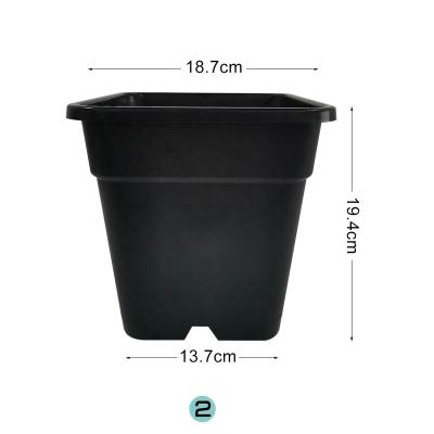 China Modern Nursery Pots Recycle Plastic Pots Large Square Decorative Plastic Flower Pots for sale