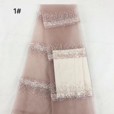 China 2020 Hottest Viable Nigerian Lace Fabric G1697-33 African French Lace With Sequins Embroidery for sale