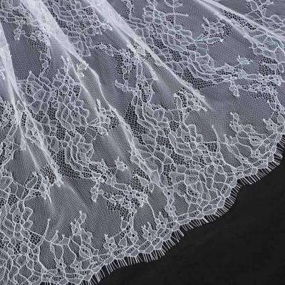 China Other France Design New Material Floral Chantilly Eyelash Lace Trim Fabric Lace Fabric For Dress Woman for sale