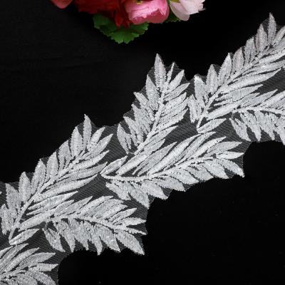 China Yanzi Factory Sustainable Trimming Embroidered Embroidery Dress Embroidered Border Lace Trim Lace for sale