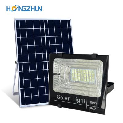 China Bridgelux High Aluminum IP65 10 25 40 60 Lumen Waterproof Outdoor 100W Solar Led Flood Light for sale