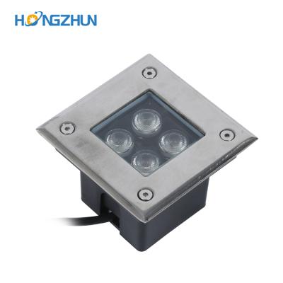 China Outdoor Waterproof Aluminum Garden Stainless Steel IP67 RGB 4w 6w 9w 12w 15w Square Led Underground Light for sale