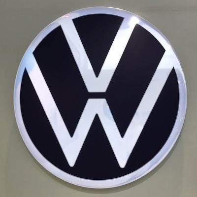 China 4s Auto Shop Decoratation Sign Germany Automotive Signage Frontlit Emblem 3D Vacuum Chrome Car Logo Sign for sale