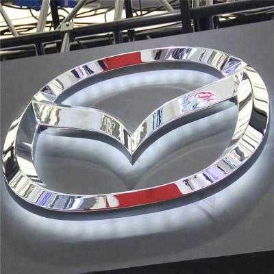 China Decoratation Automotive Backlit Sign Vacuum Blister 3D Symbol Letter Chrome Car Logo With Names for sale