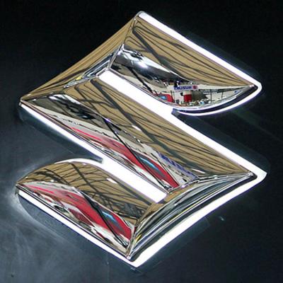 China 4S Showroom Decoratation Sign Custom Emblem Stickers Vacuum Blister Automotive Decoration Symbol 3D Chrome Car Logo for sale