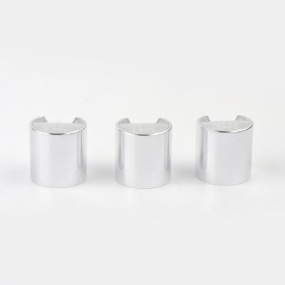 China Non Spill Daily Use Bottle Packaging Metal Aluminum Bottle Screw Cover Cap Press Cap Disc Press Bottle Cap for sale