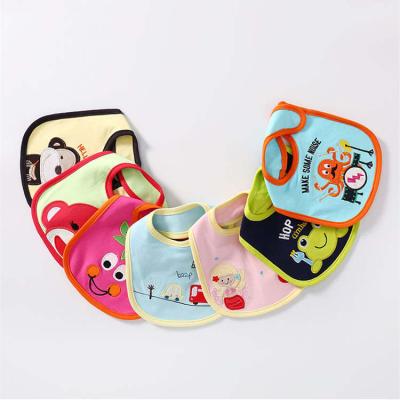 China Baby Teething Instant Bibs Baby Cartoon Print 100% Cotton Muslin Classic Bibs for sale