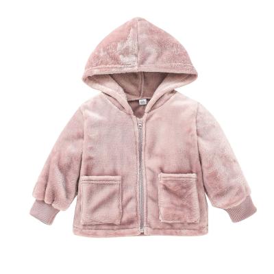 China Cotton Baby Pink Fleece Color Breathable Winter Jackets for sale