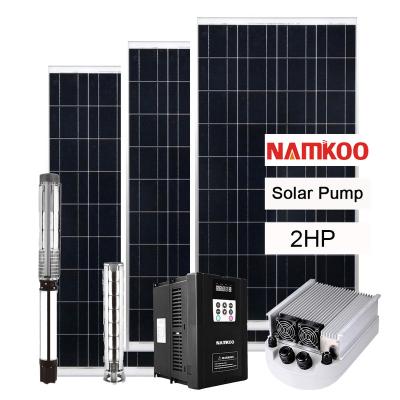 China Submersible Solar Water Pump 2Hp Submersible 2 Hp Solar Water Pump Set Solar Water Tank Pump for sale