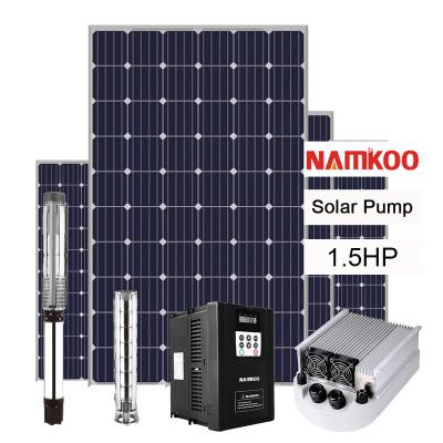 China 1.5HP Solar System Solar Home System Water Pump 1000w AC Submisible Water Pump Solar Water Pump for sale