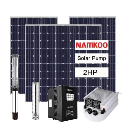 China Solar Water Pump Pumps 2HP/1.5kw Solar Water Pump AC Solar Water Pump Solar Submersible Pump System for sale