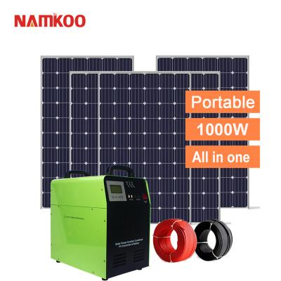 China High Efficiency Home Complete Household Solar System 1kw Solar Portable Lighting Kit for sale