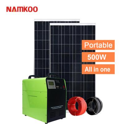 China New Design 500w Full Solar Power System Portable Home Solar System for sale