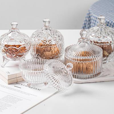 China NewArrive GROCERY Dried Fruit Storage Small Empty Minimalist Luxury Candy Glass Jar for sale