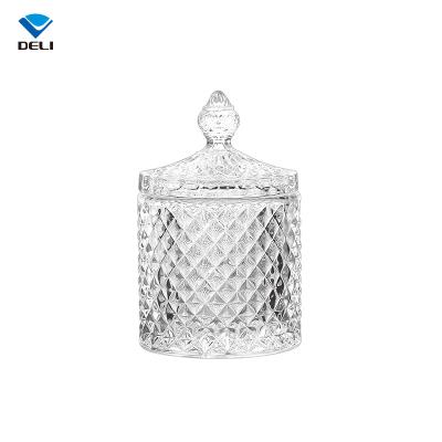 China New modern designed small glass candy buffet decorative gummy jar for wedding for sale