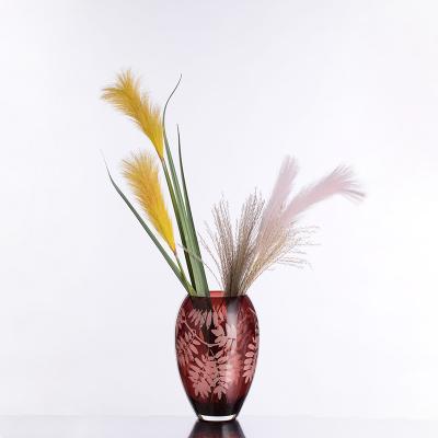 China CLASSIC GROCERY Customized Service Decorative Flower Recycled Modern Glass Vase Bulk for sale