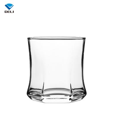 China Vintage 230ml 7.8oz Lowball Single Pressed Clear Blown Modern Tumbler Bulk Whiskey Machine Cups for sale