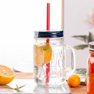 China Reliable Viable GROCERY 490ml 16.6oz Mason Milk Water Coffee Mason Glass Jar Bulk Supplier for sale