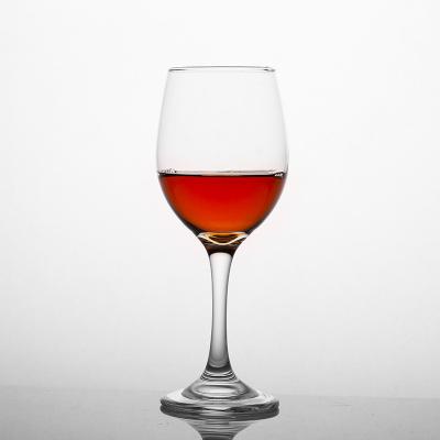 China NIL Unique Gift GROCERY 310ml 10.5oz Large Long Floating Red Crystal Goblet Wine Glass One Piece Stem for sale