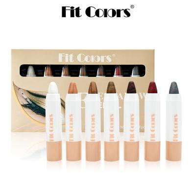 China 7Pcs/Set Vegan Makeup Eyeshadow Pencil Pen Set High Pigment Long Lasting Shimmer Waterproof Glitter Eyeshadow Custom Logo for sale