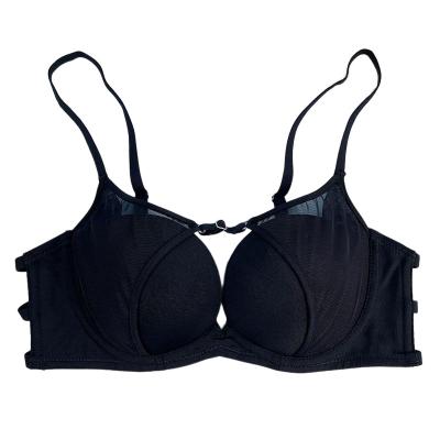 China Newest Luxury Simple Stylish Antibacterial Candy Color Body Shaper Bra Comfort Mesh Stitching Push Up Cavity Back Bra for sale