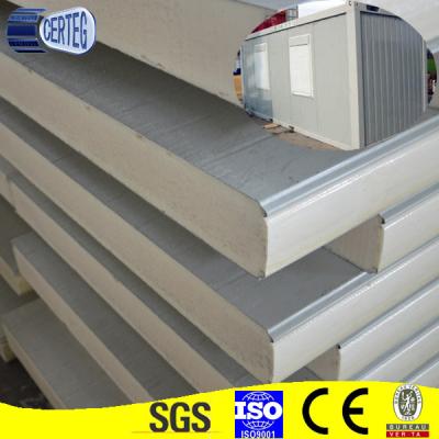 China 950mm PU Foam Sandwich Panel / PU Clad Sandwich Metal Wall Paneling for sale