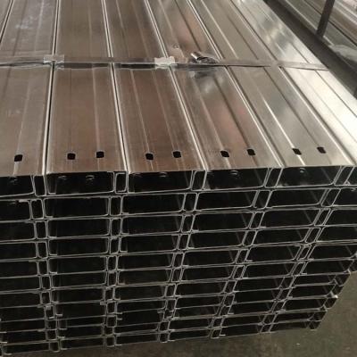 China Hotel galvanized C purlins C steel beams C channel perlins with hole for sale