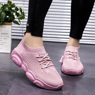 China 2022 Fashion Lady's Fashion Trend Popular Women's Outdoor Sneakers Mesh Breathable Girl Thick-soled Cushion Running Shoes Sport Shoes for sale