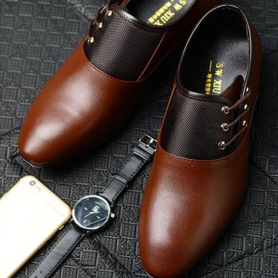 China Round Toe Dress Shoes Leather Business Breathable Classic Italian Office Shoes Oxford Formal Casual Shoes For Men for sale