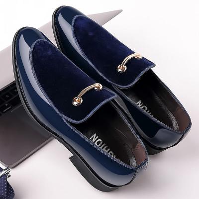 China New Suede Loafers Big Size Round Luxury Leather Casual Slip On Wedding Shoes Breathable Formal Elegant Shoes For Men for sale